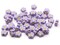 50 11mm Purple and Yellow Two-Tone Daisy Flower Plastic Plant Beads